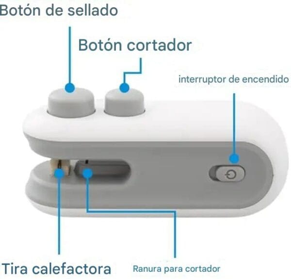 Mini sellador y abridor de bolsas portátil con imán y carga USB - Image 7