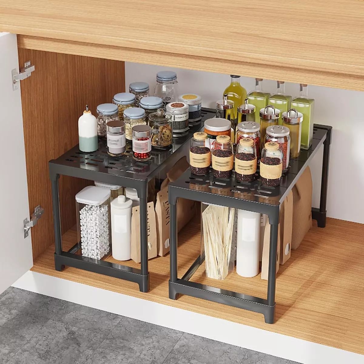 Estante Organizador De Cocina 2 Pisos Porta-platos Especiero - Image 5