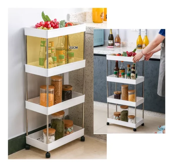 Organizador Estante Carrito Cocina Baño C/ruedas Resistente