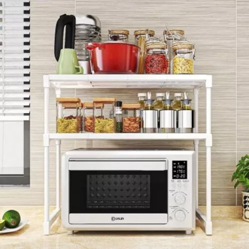 Estante Organizador De Cocina 2 Pisos Porta-platos Especiero - Image 2