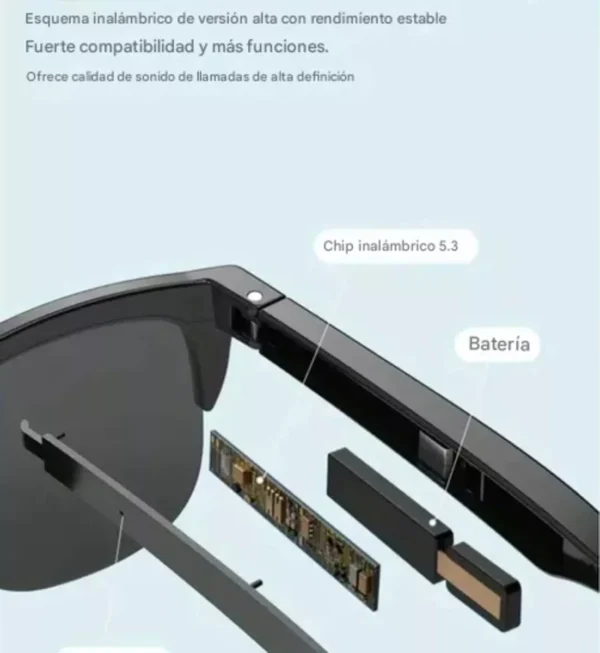 Gafas Anteojos Inteligente Con Bluetooth Lf600 C/parlante - Image 6