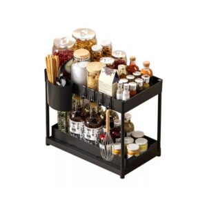 Organizador De Condimentos 2 Pisos Con Cajon Multiuso Cocina