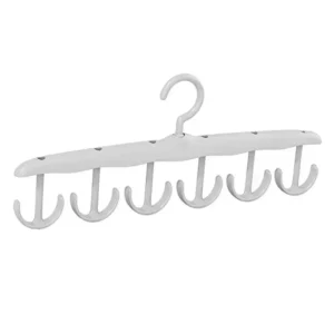 Percha plastica con 6 ganchos