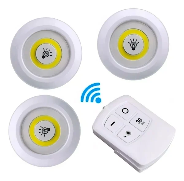 Set de 3 Luces LED con Control Remoto