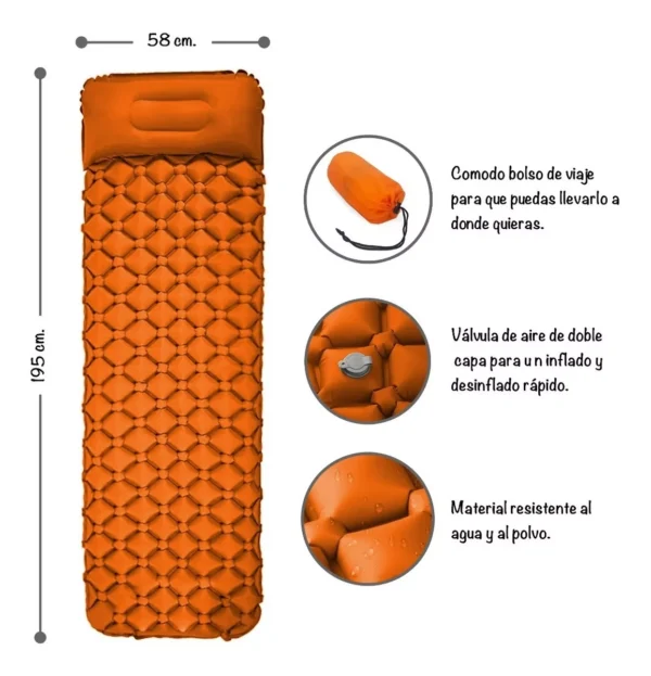 Colchoneta Inflable Ultraliviana Mat Para Camping - Image 2