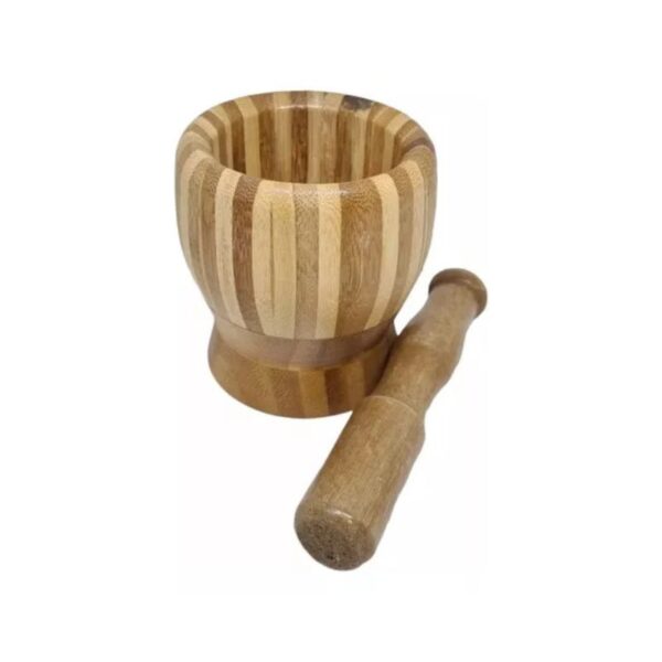 Mortero De Bambu Con Pison