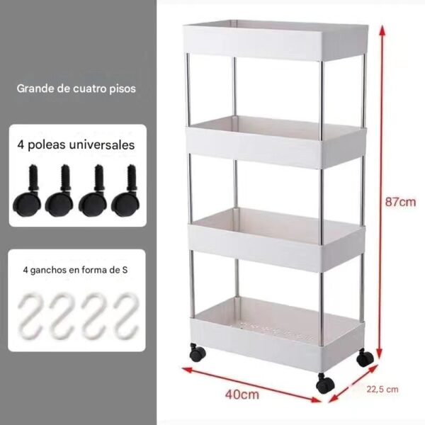 Organizador Estante de 4 niveles 35cm x 22cm x 85cm - Image 5