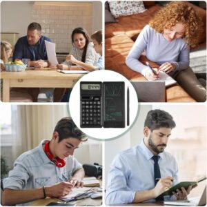 Calculadora Científica 2 en 1 con Pantalla LCD — Cálculo y Notas Sin Papel