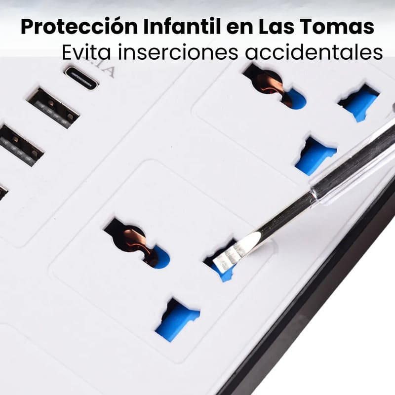 Zapatilla 6 Tomas 3 USB Tipo C - Image 7