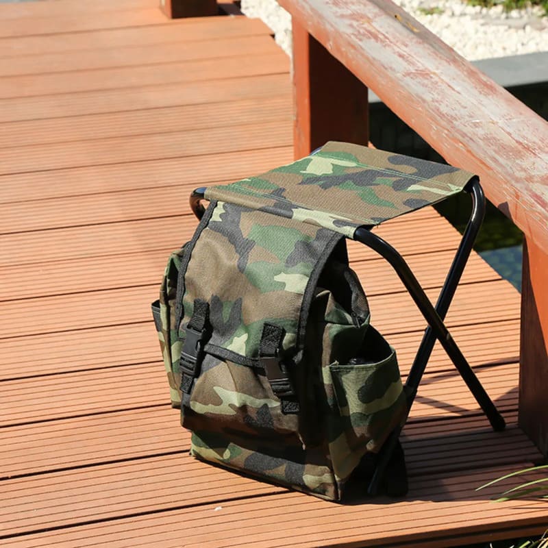 Silla Mochila 2 en 1 Plegable Camuflada — Reforzada hasta 100 kg - Image 5