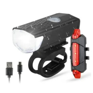 Kit Luces LED Bicicleta USB Delantera y Trasera