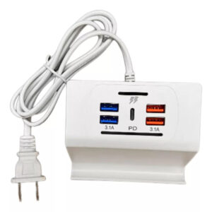 Cargador de Pared 4 Puertos USB + Tipo C