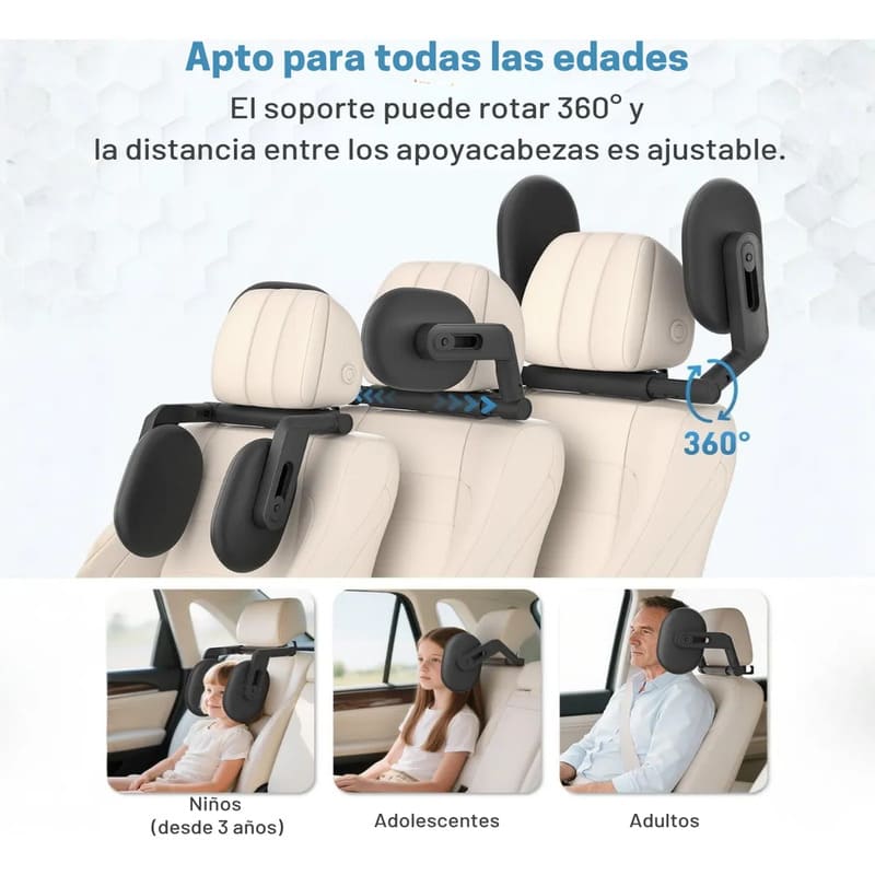 Reposacabezas ajustable 360° para auto - Image 8