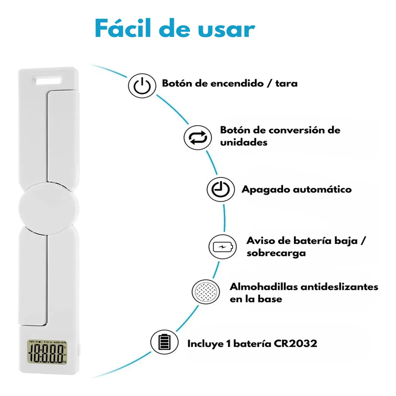 Balanza de cocina digital plegable - Image 6
