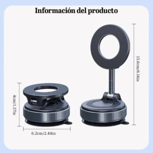 Soporte celular magnético giro 360° plegable con ventosa