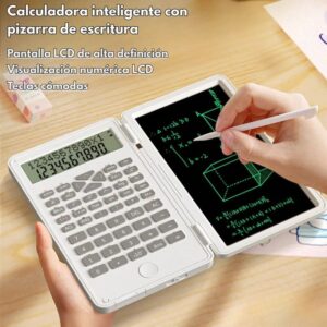 Calculadora Científica con Pizarra LCD | Plegable y Portátil