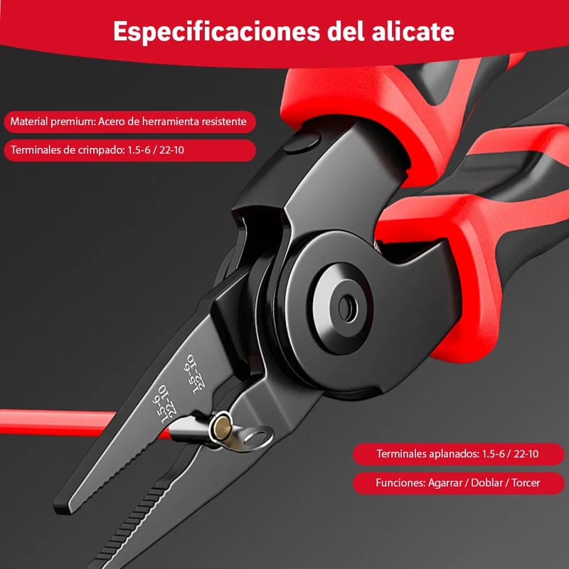 Kit alicates 5 cabezales en 1 pelacables intercambiables - Image 11