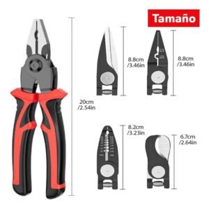 Kit alicates 5 cabezales en 1 pelacables intercambiables