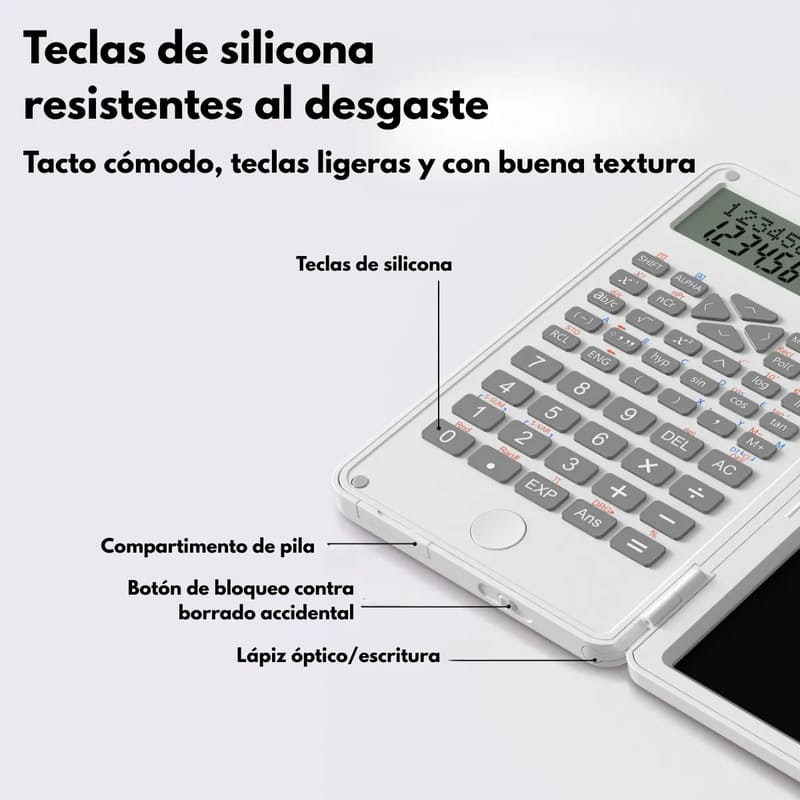 Calculadora Científica con Pizarra LCD | Plegable y Portátil - Image 7