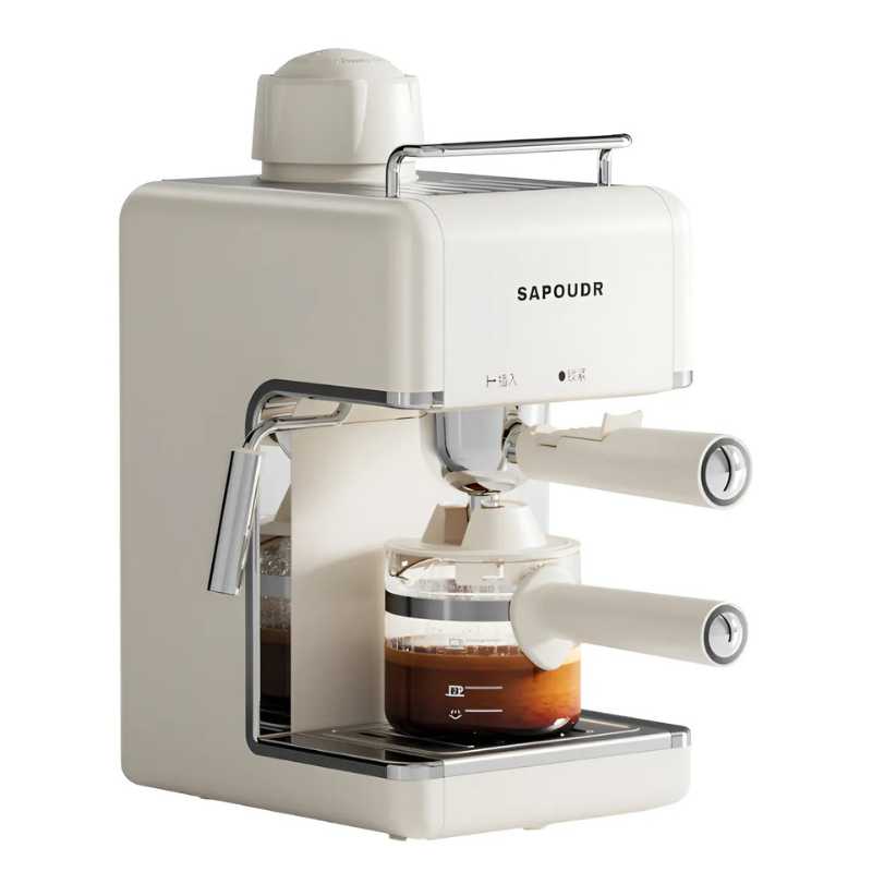 Cafetera espresso semiautomática con espumador de leche