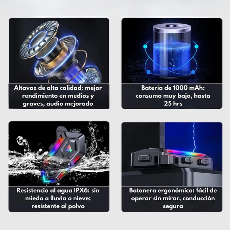 Auricular para casco Bluetooth Y20 - Image 4