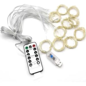 Cascada luces LED cortina 3x1m con control