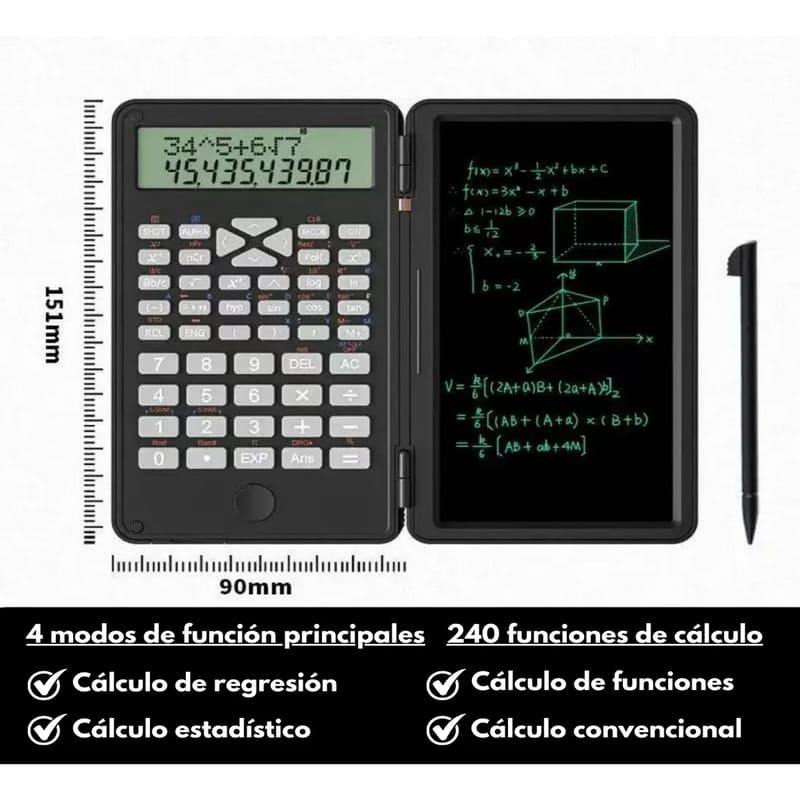 Calculadora Científica con Pizarra LCD | Plegable y Portátil - Image 8