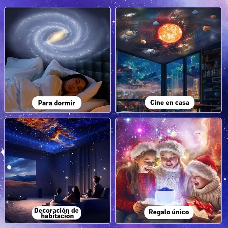 Lámpara proyector estrellas galaxia luz nocturna usb 12 en 1 - Image 7