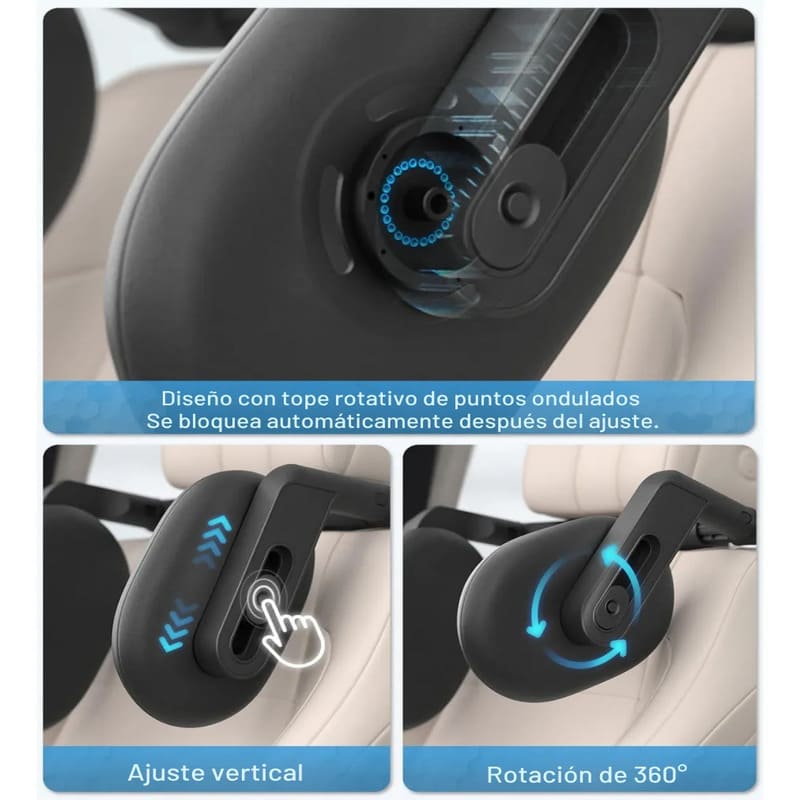Reposacabezas ajustable 360° para auto - Image 3
