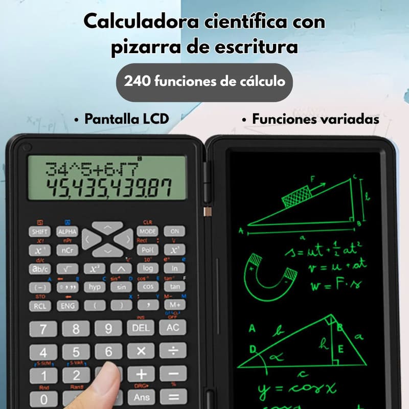 Calculadora Científica con Pizarra LCD | Plegable y Portátil - Image 5