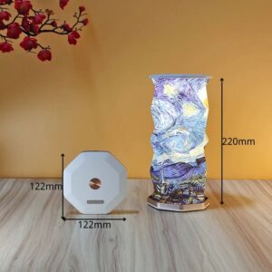 Lámpara de papel deco plegable con batería recargable táctil