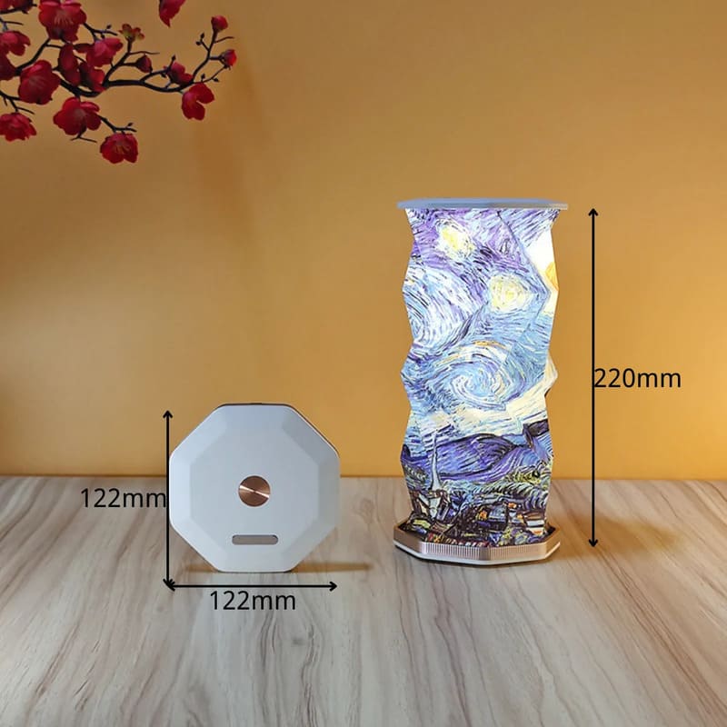 Lámpara de papel deco plegable con batería recargable táctil - Image 2