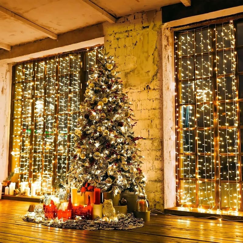 Cascada luces LED cortina 3x1m con control - Image 8