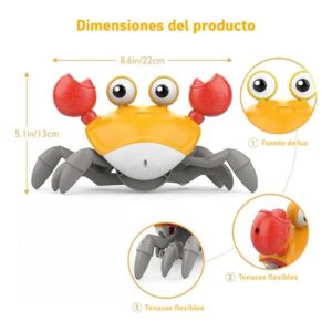 Juguete sensorial interactivo cangrejo