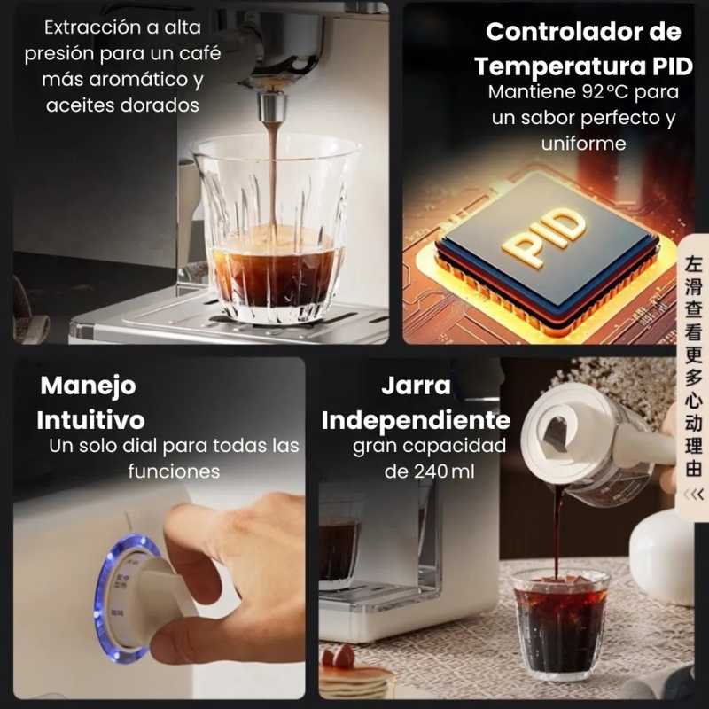 Cafetera espresso semiautomática con espumador de leche - Image 6