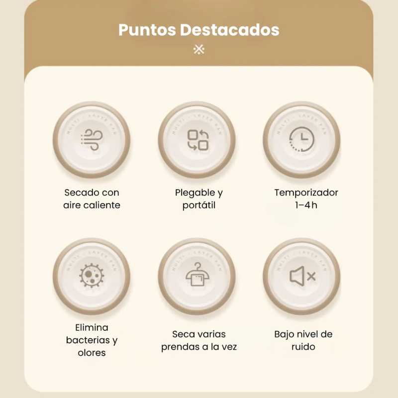 Mini secarropa portátil eléctrico plegable - Image 8