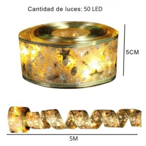 Cinta luces navideñas led decoración arbol navidad 5m