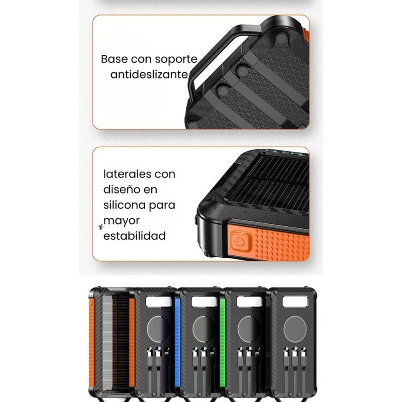 Cargador Solar Portátil 20000mAh 3 en 1 - Image 9