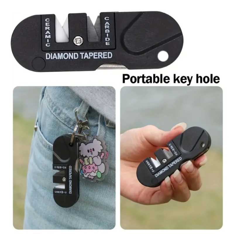 Afilador de Cuchillos Portátil 4 en 1 Reforzado con Cerámica y Diamante - Image 6