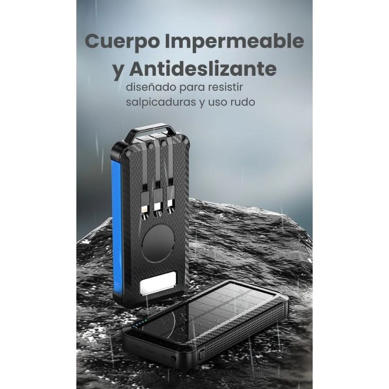 Cargador Solar Portátil 20000mAh 3 en 1 - Image 3