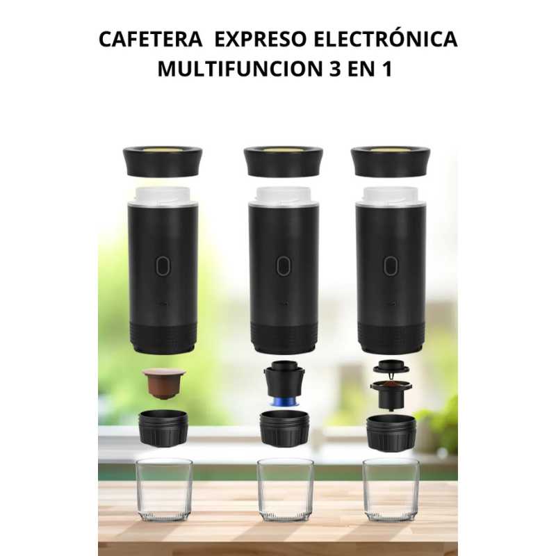 Cafetera portátil 3 en 1 para cápsulas y café molido recargable - Image 5