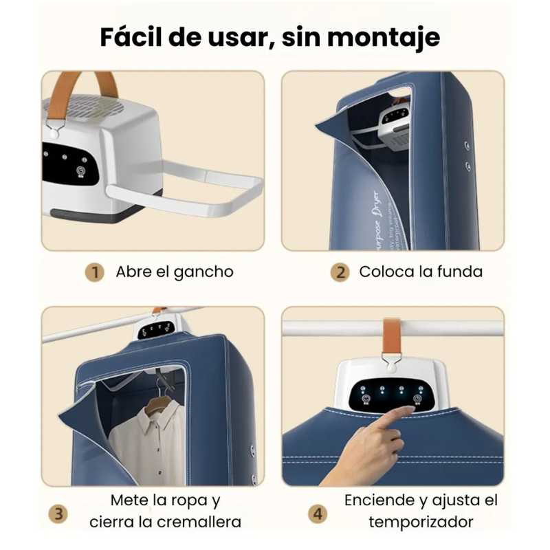 Mini secarropa portátil eléctrico plegable - Image 6