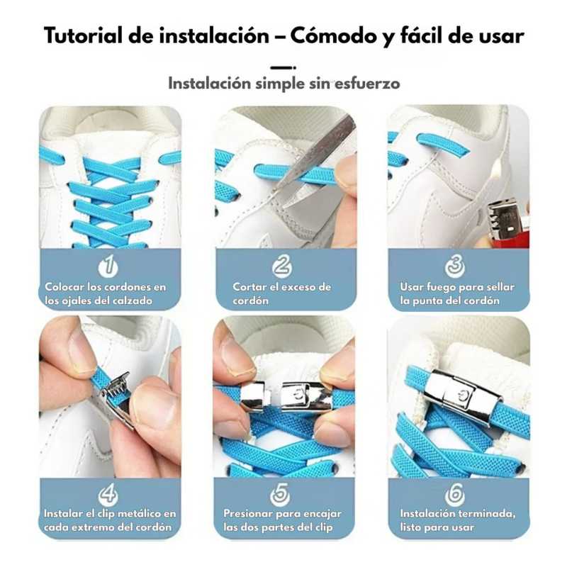 Cordones sin atar con clip magnético - Image 2