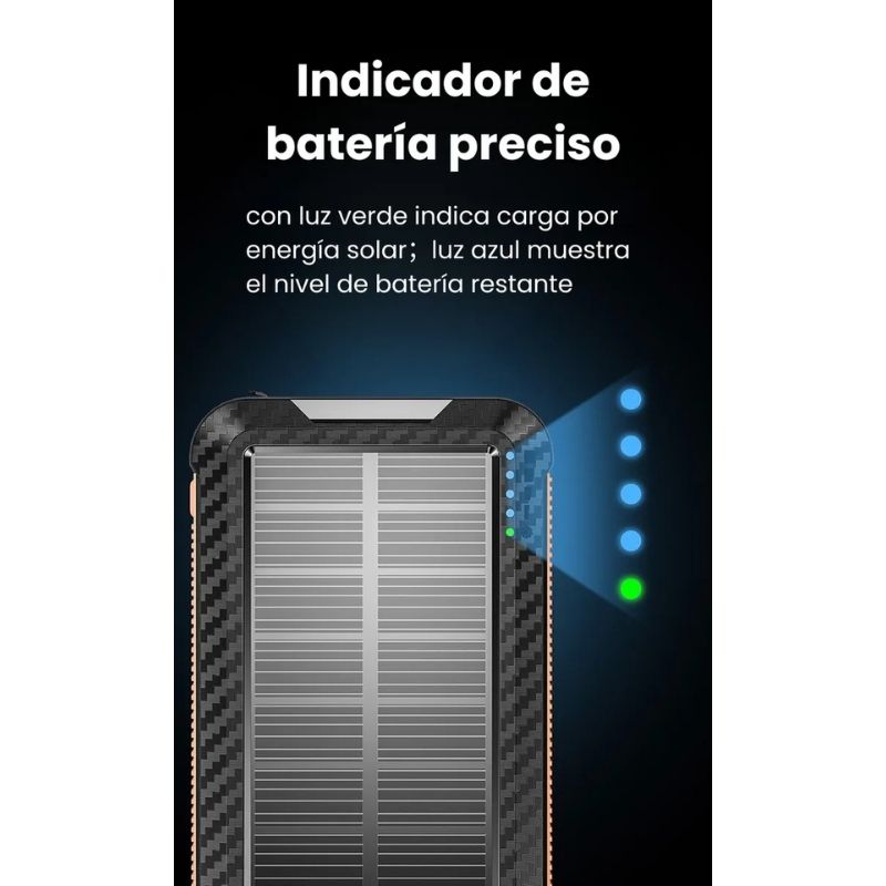 Cargador Solar Portátil 20000mAh 3 en 1 - Image 6