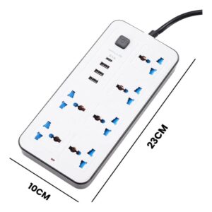 Alargue prolongador 6 tomas con 3 usb y tipo c | 2 metros