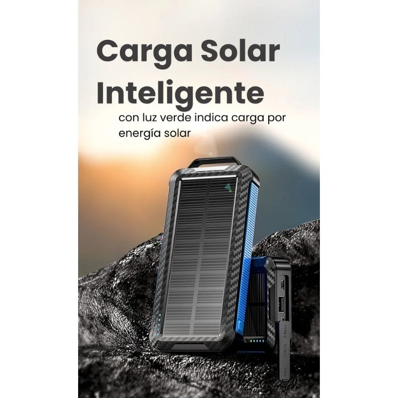 Cargador Solar Portátil 20000mAh 3 en 1 - Image 7