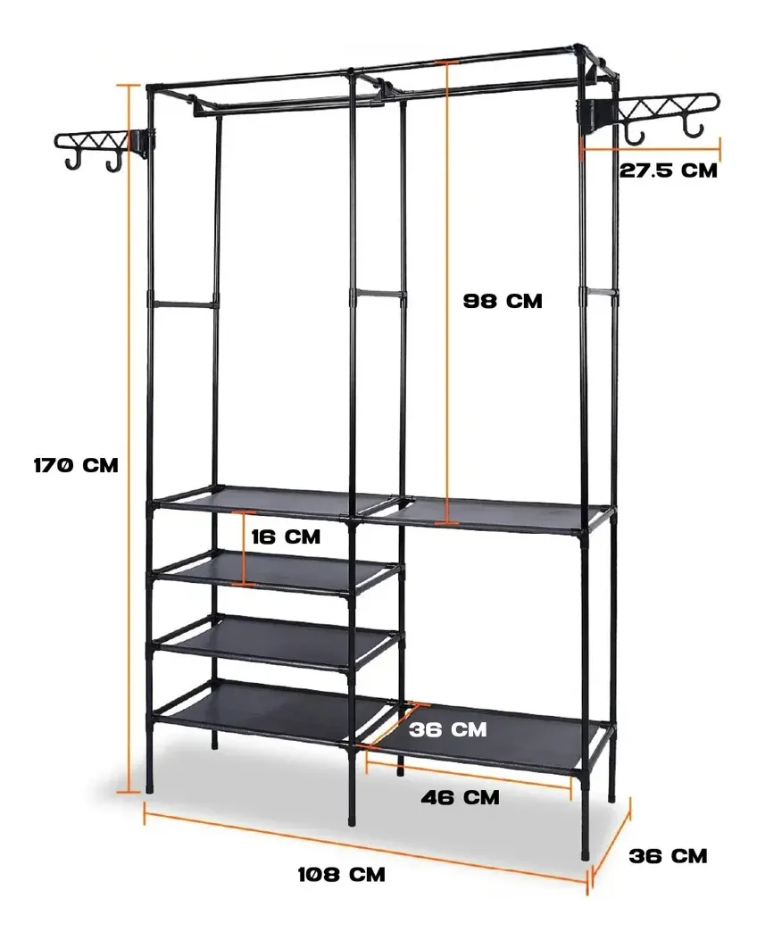 Perchero organizador 2 filas - Image 2