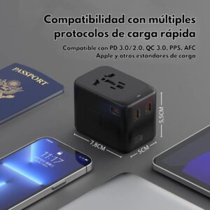 Adaptador Universal 65W PD QC Viaje