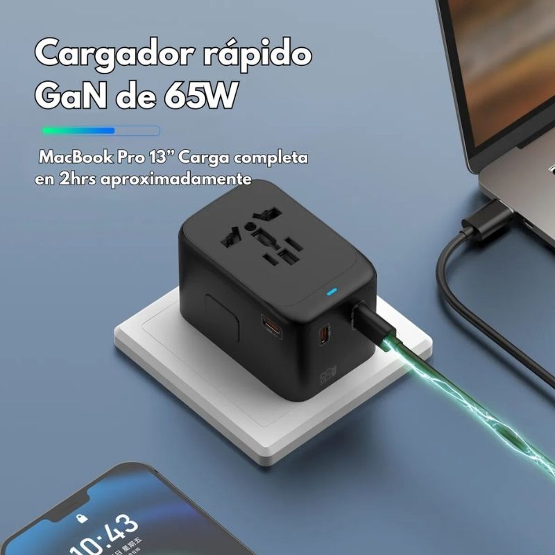 Adaptador Universal 65W PD QC Viaje - Image 6