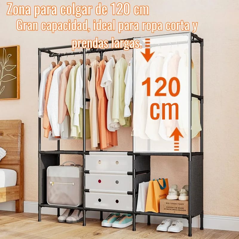 Perchero guardarropa antipolvo 3 filas - Image 4